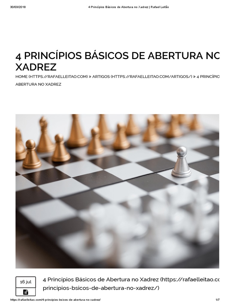 4 Princípios, PDF, Xadrez